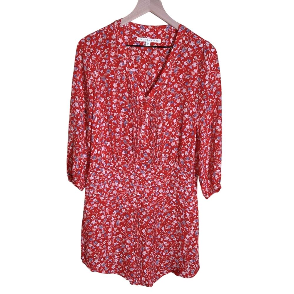 VERONICA BEARD Flynn floral silk mini Easter dress 4
